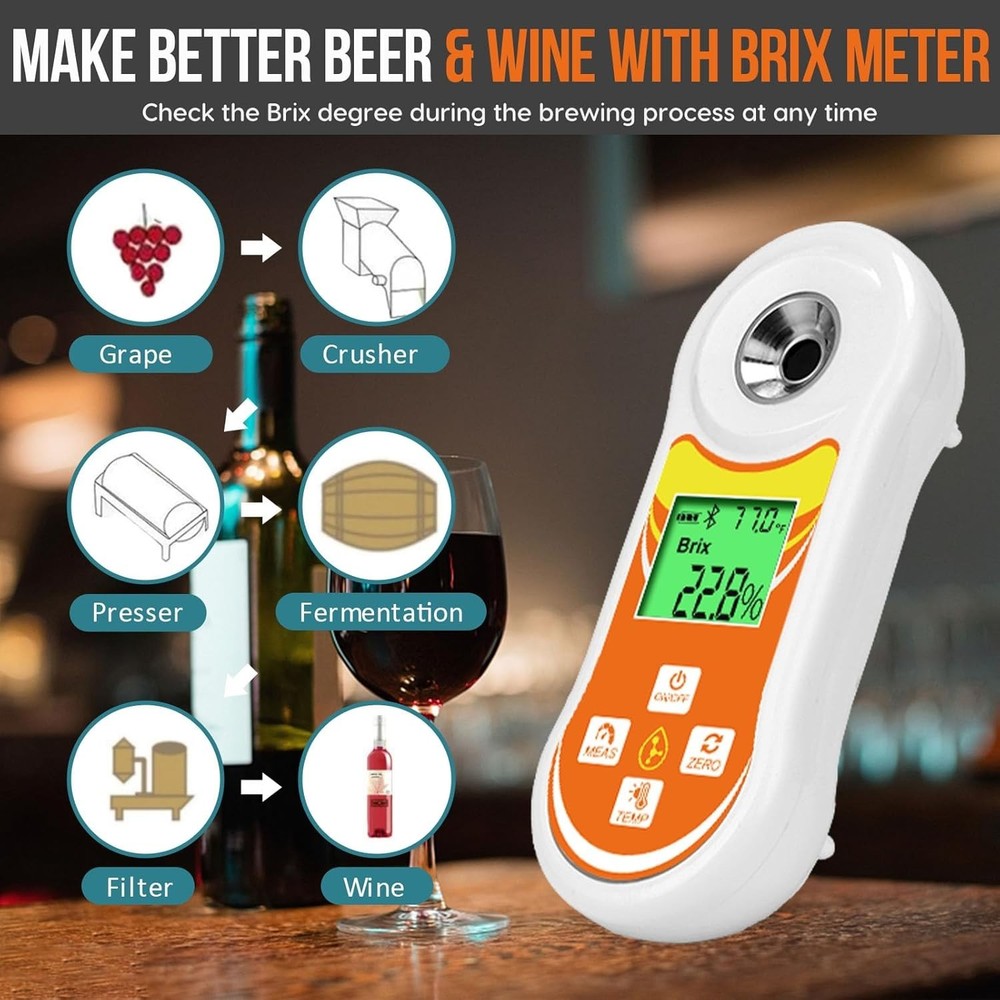 YINMIK Digital Brix Refractometer 0-60% (Sugar Content Tester)