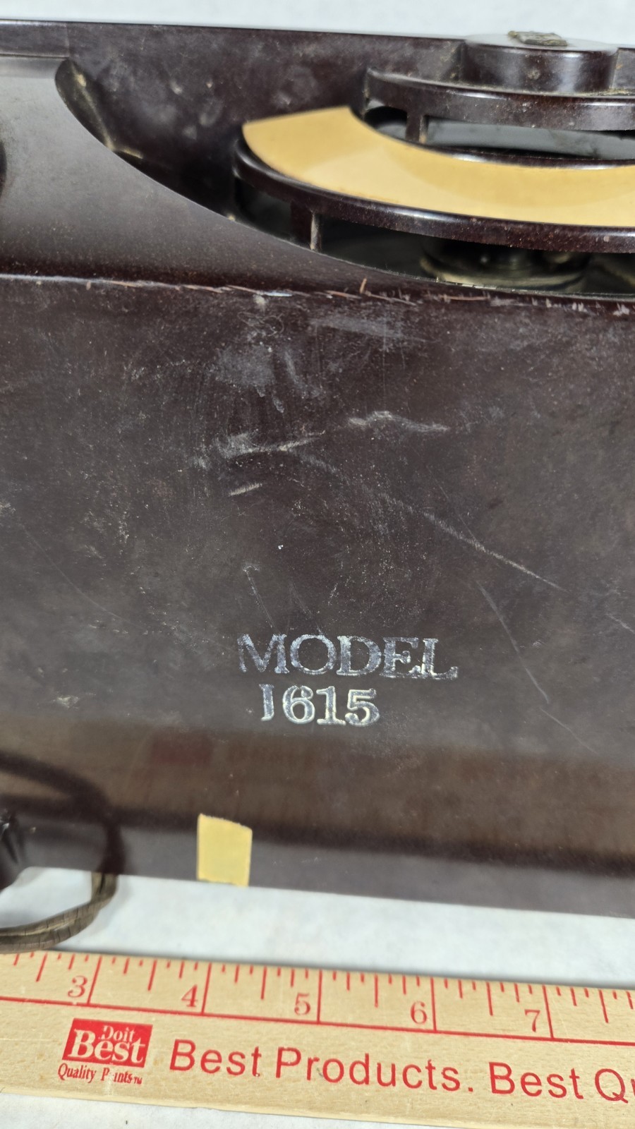 Vintage MCM Zenith Model J615 AM Tabletop Tube Radio POWERS ON/PARTS See Photos