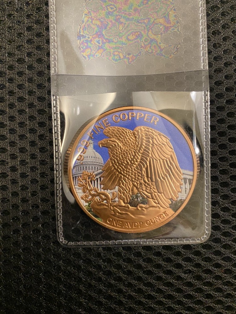 American Eagle Walking Liberty 1 oz Copper Colorized