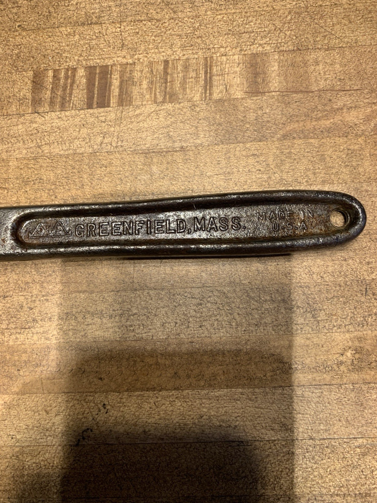 Vintage Greenfield Little Giant 10" Adjustable Off-Set Pipe Wrench 1913