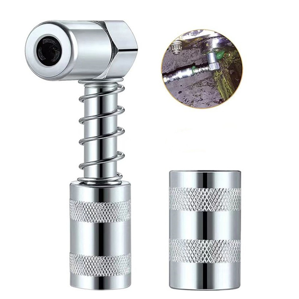 1Pcs Grease Nozzle Adapter Grease Gun-Accessory 90 Degree Coupler Connecter Tool