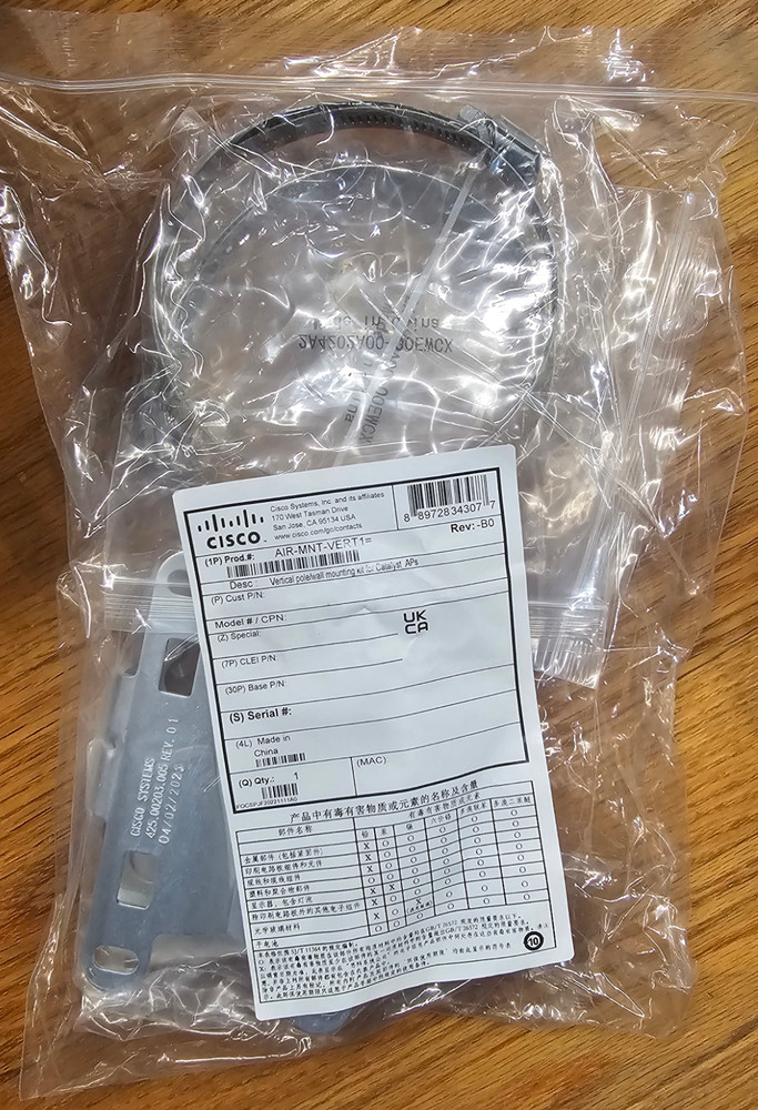 Cisco AIR-MNT-VERT1= bracket for Catalyst Wireless Access Point New in Bag