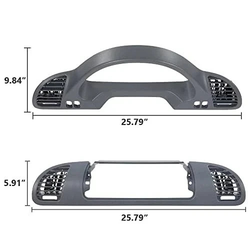 Dash Panel Bezel with A/C Nozzle Left Right for 2002-2006 Sprinter Gray