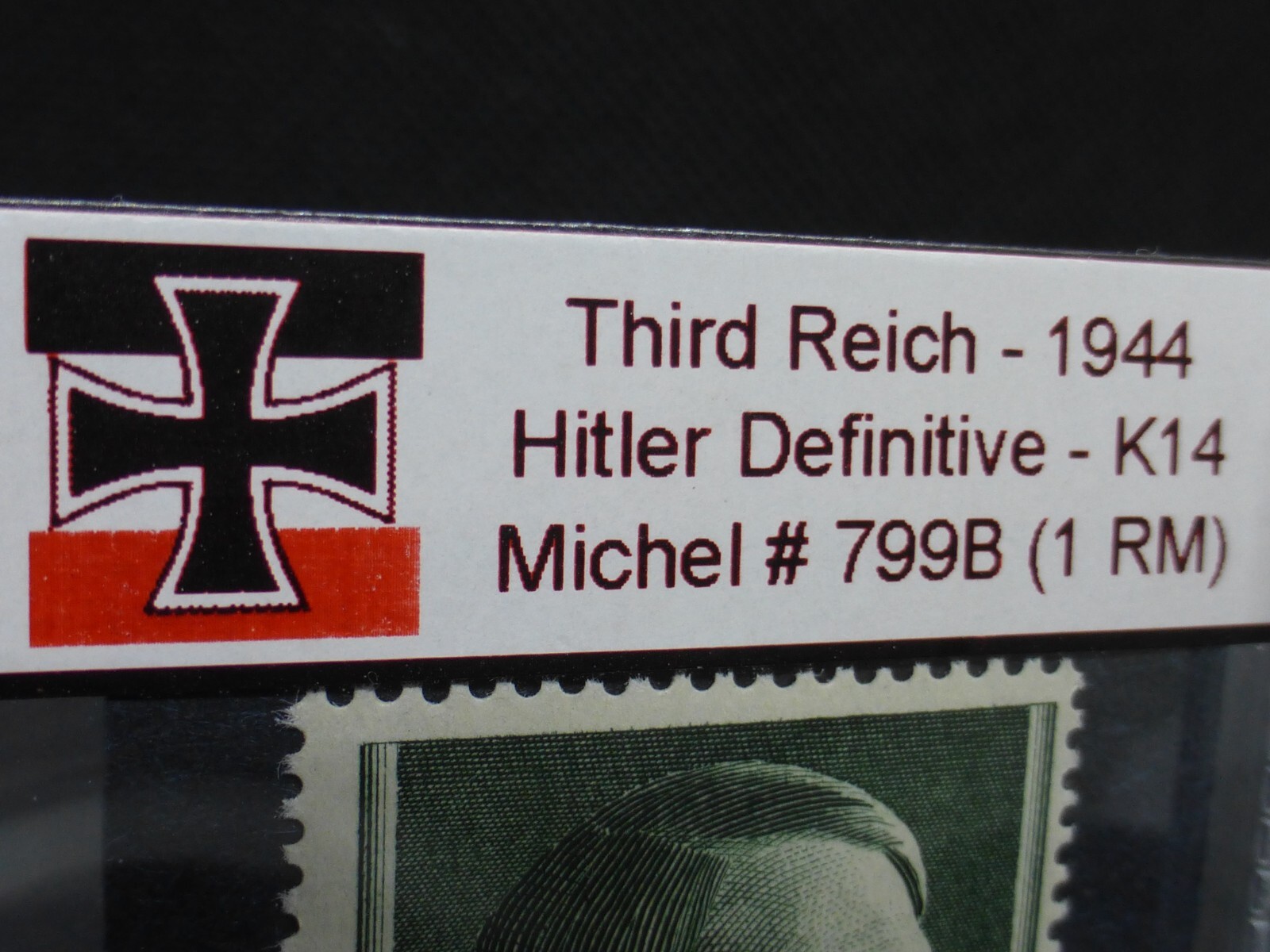 Adolf Hitler 1944 WW2 Stamp 1 Reichsmark High Value Third Reich Nazi Germany