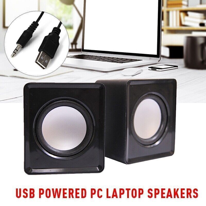 3.5mm Jack USB Wired Computer Speaker Stereo For PC Laptop Notebook Desktop FFoB