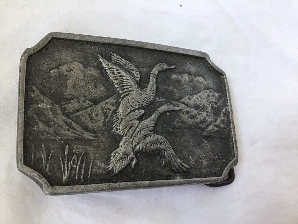 Vintage Belt Buckle Ducks