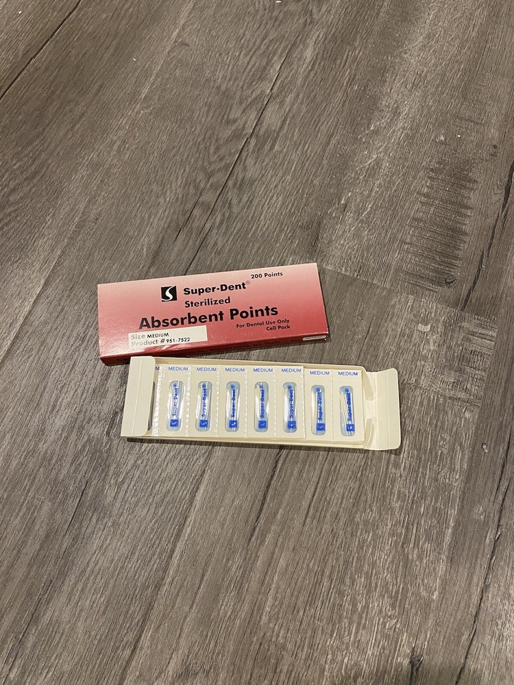 Super-Dent Sterilized Absorbent Points - Size M - 200 pk