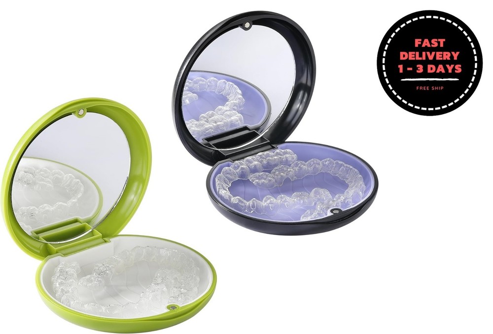 2 estuches para retenedores, protector bucal con , compatible con Invisalign