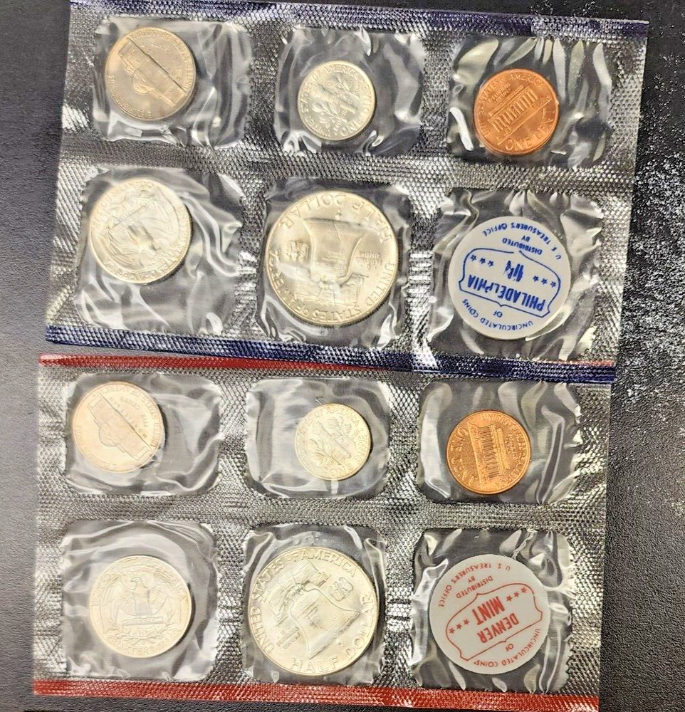 1961 Mint Set. Complete and original. 10 coins Both "P" & "D"