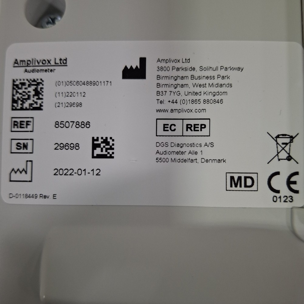 Amplivox Model 116 Audiometer