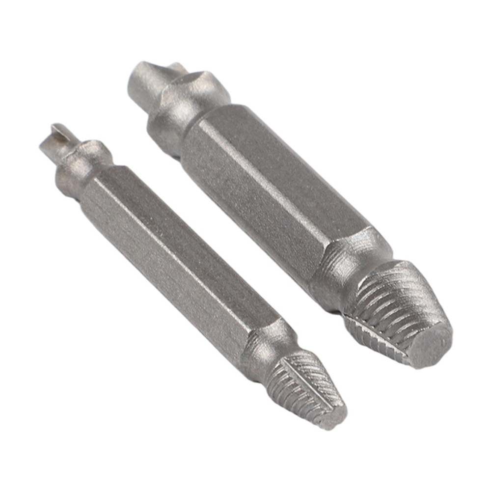 6x Damaged Screws Extractor Drill Bits Tool Set Broken Bolt Remover Double-head