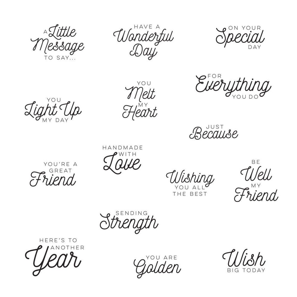 Spellbinders Clear Stamp Set - Sealed Sentiments, STP-122