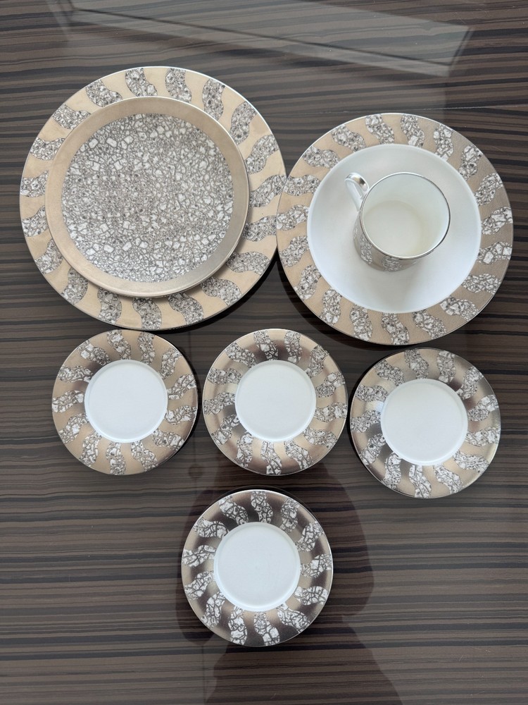Tempio Luna Platinum by Michael Wainwright SET – FINE BONE CHINA