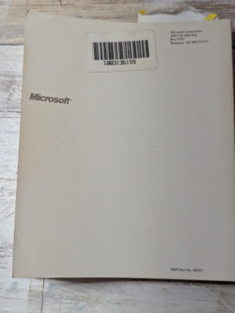 Microsoft MS-DOS User's Guide and User's Reference Ver. 3.3 1987 Computer Book *