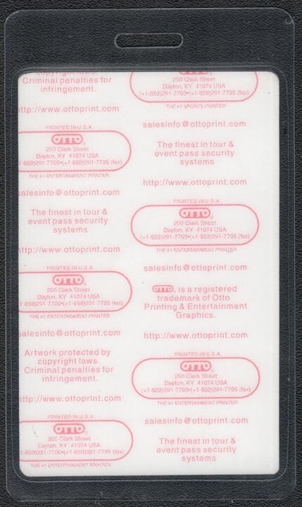 Metallennium Backstage Pass - 2001 Laminated Pass