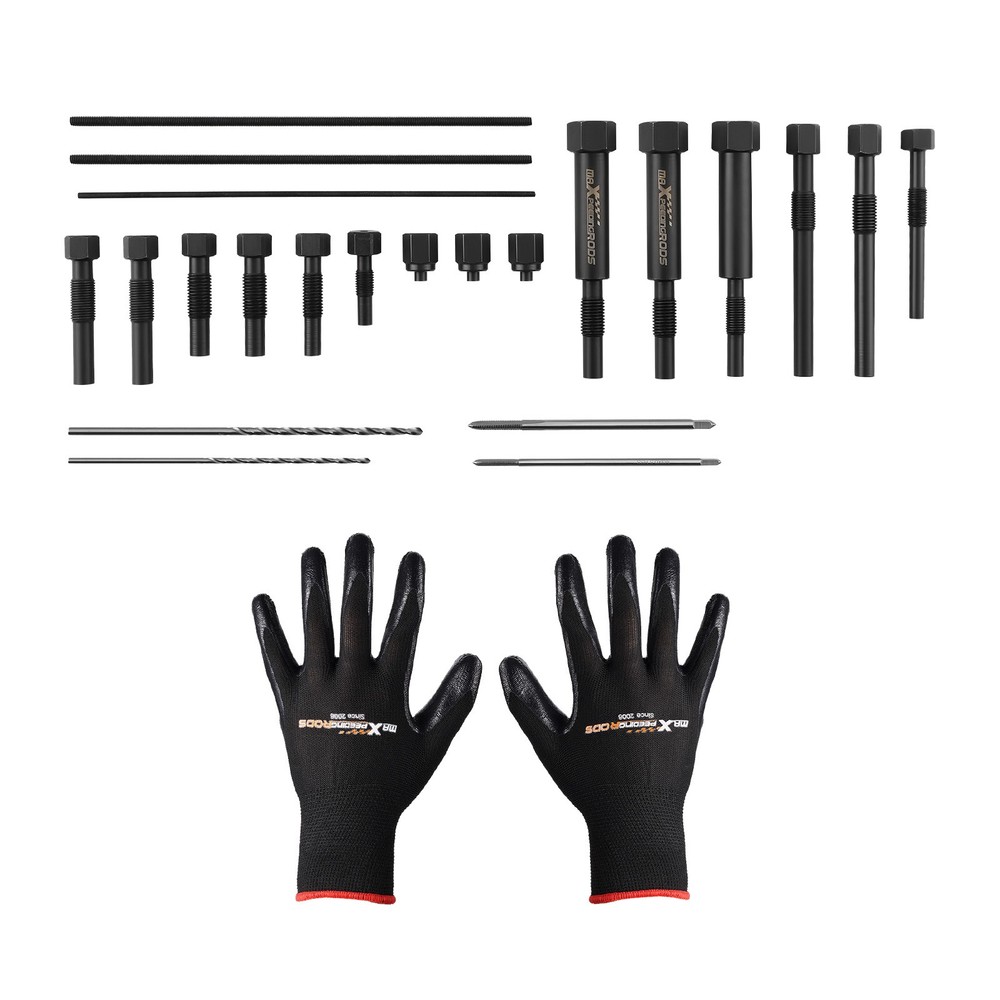 Glow Plug Electrodes Remover Extractor Remover Tapper Tool Kit M8&M10 Threads