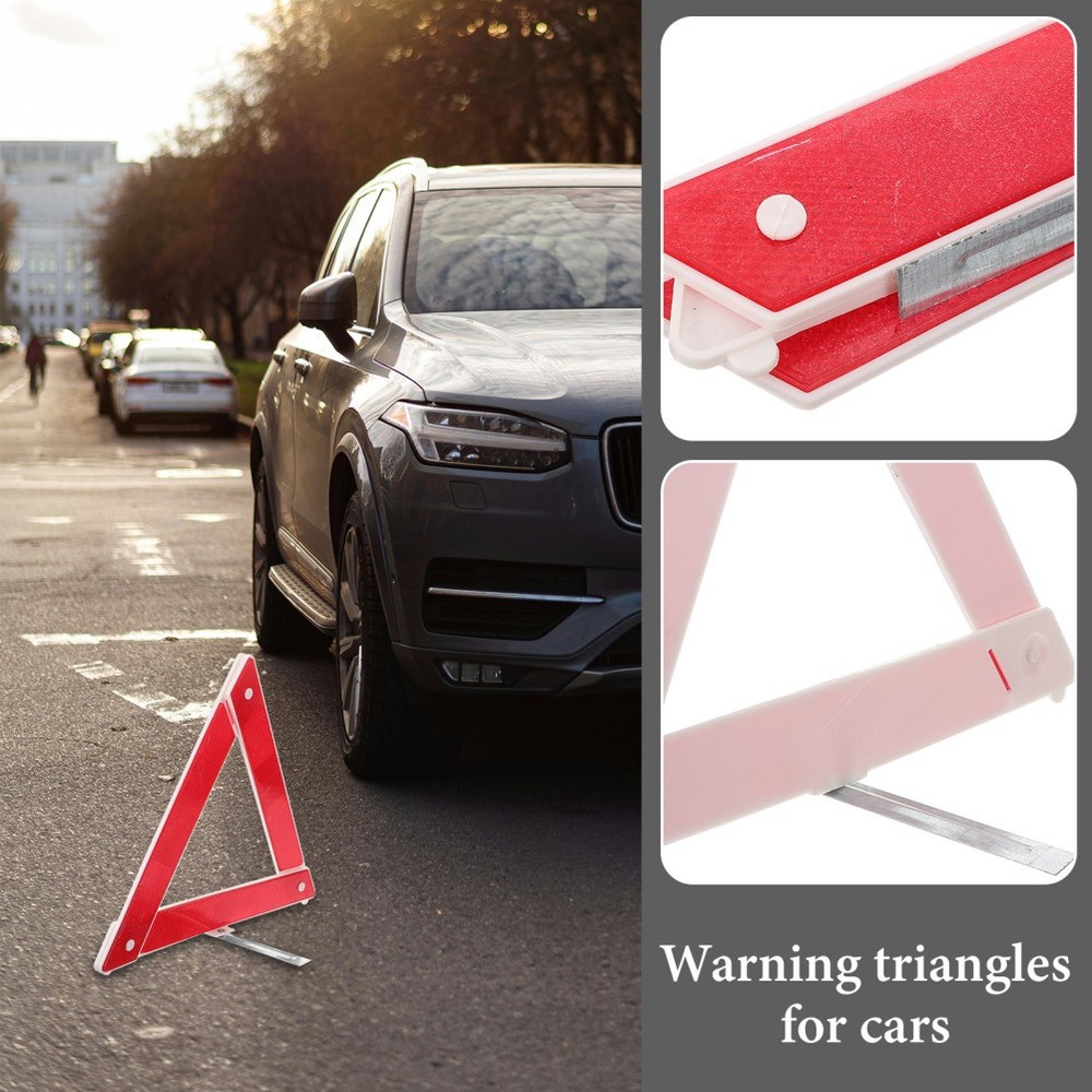 Folded Triangle Warning Sign Roadside Safety Triangles Reflective