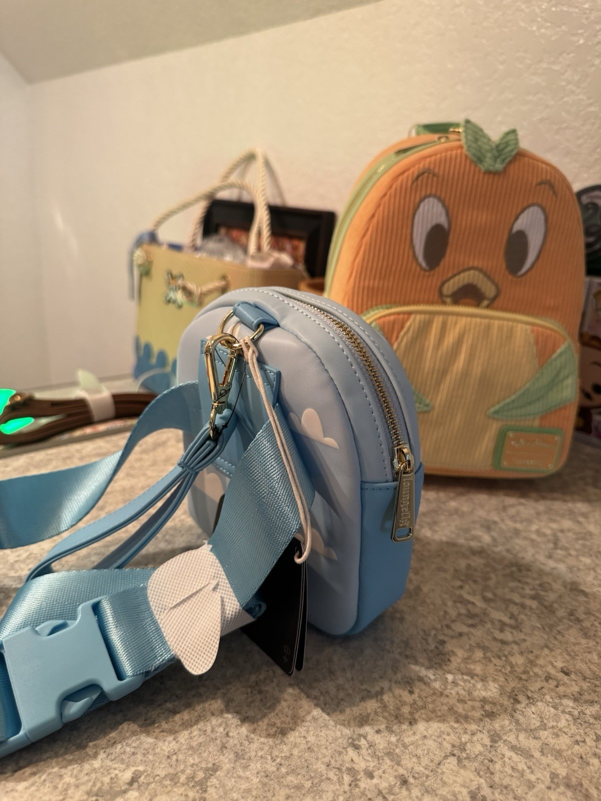 Loungefly Disney Pixar Up Blue Multicolor Heart Balloon House Small Belt Bag