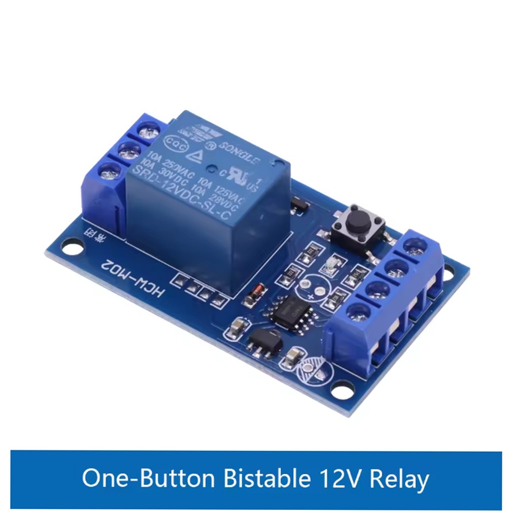 5V 12V DC 1-Channel Latching Relay Module w/ Touch Bistable Switch MCU UK