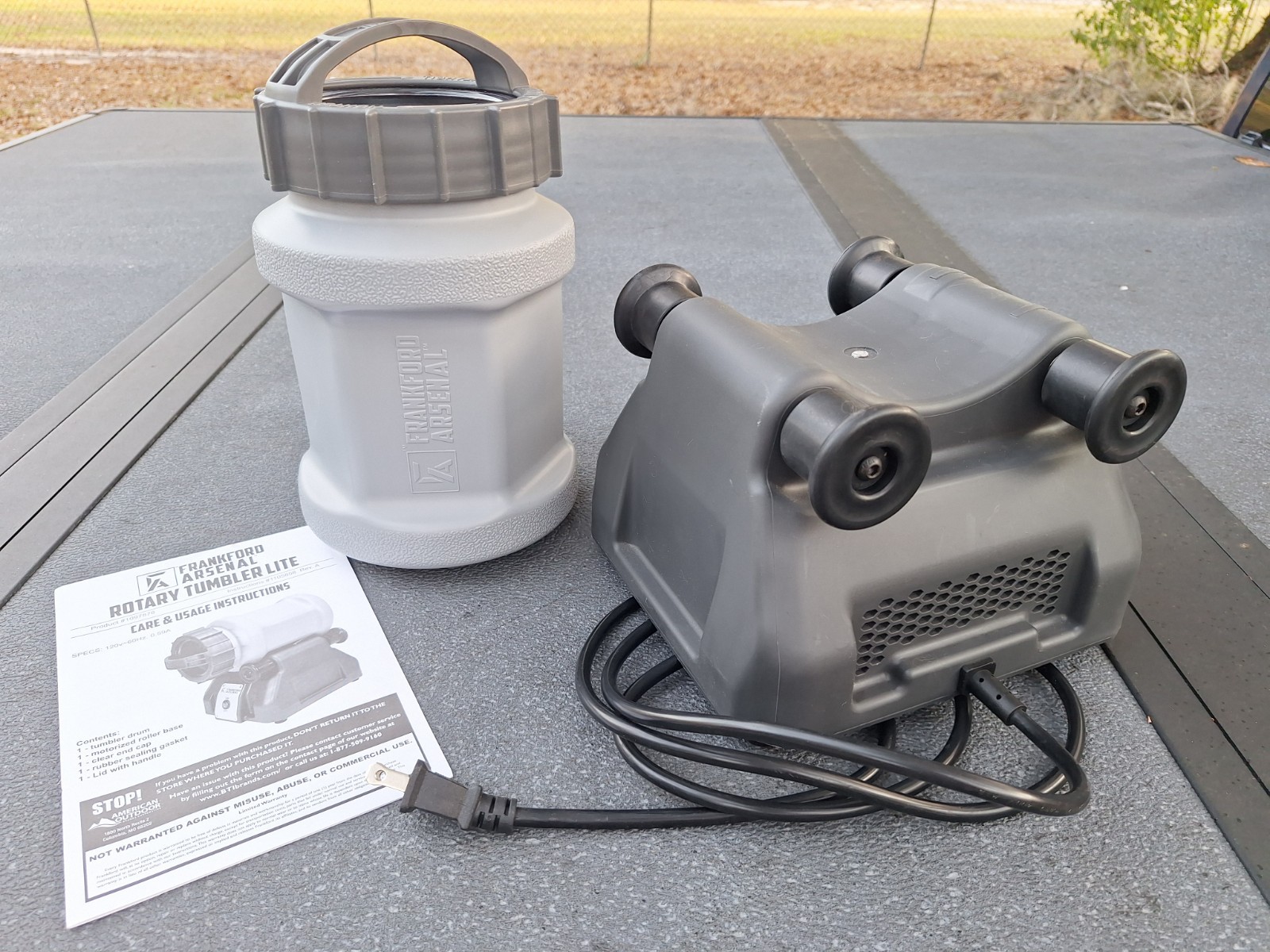 Frankford Arsenal Platinum Series Rotary Tumbler Lite with Clear Viewing Window