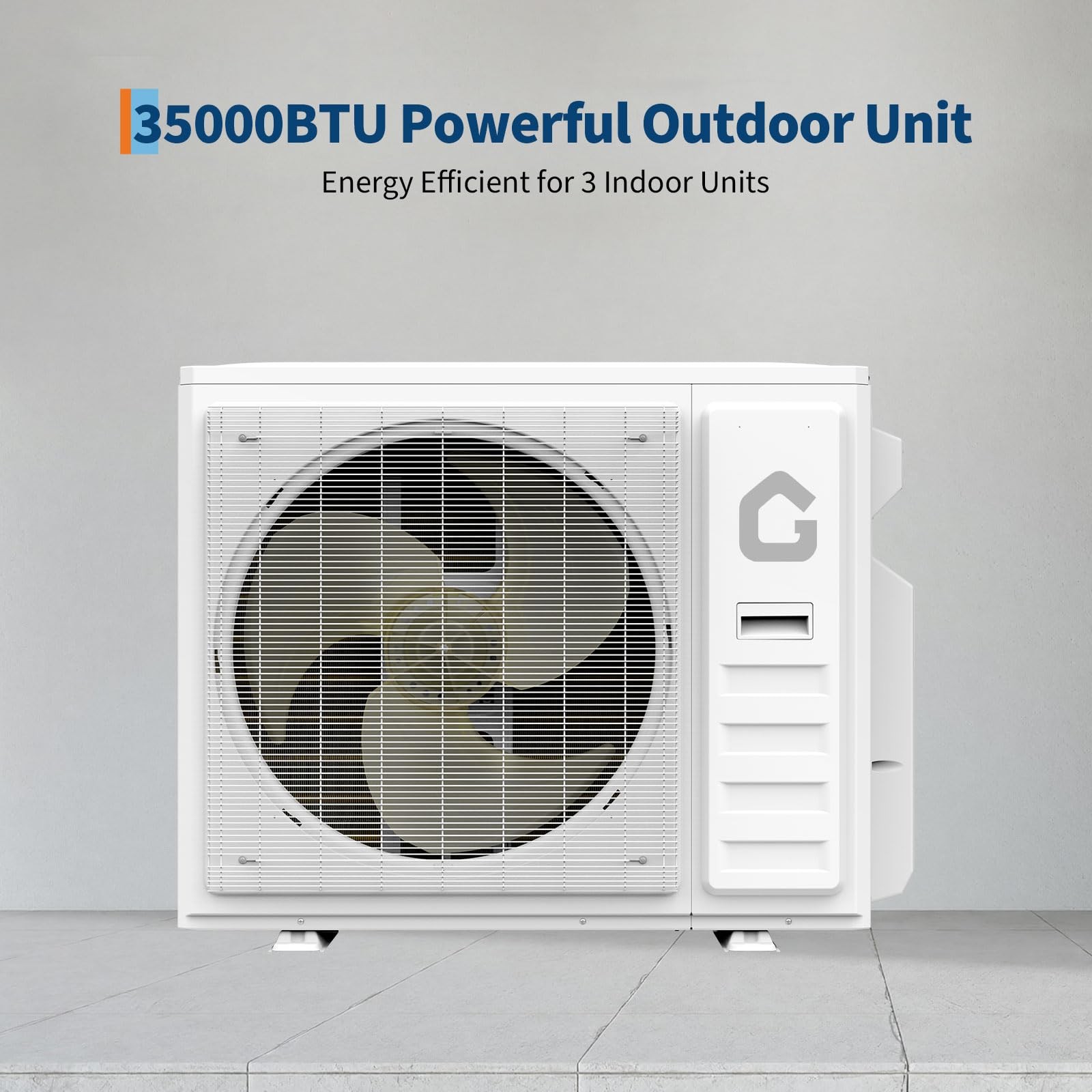 4 Zone Mini Split 35000BTU Quad Zone Mini Split Air Conditioner 16Ft Copper Line