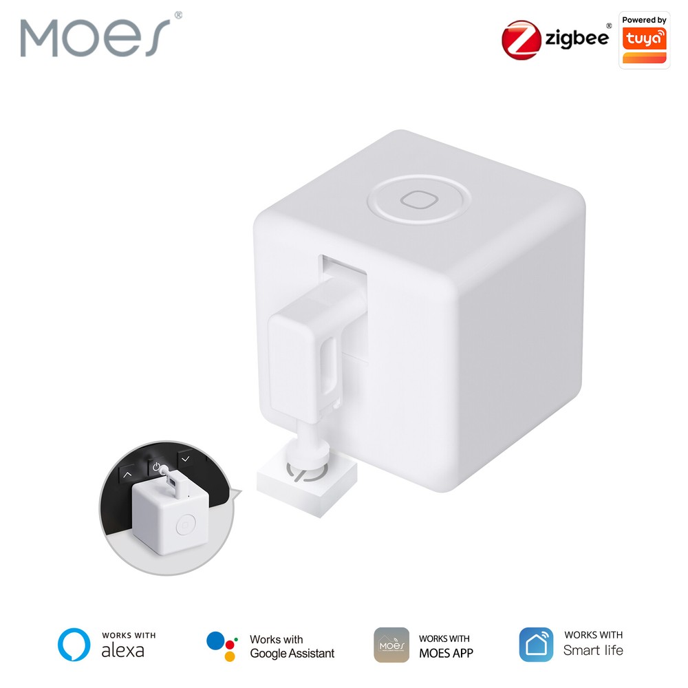 MOES ZigBee Fingerbot Plus Smart Switch Button Pusher Timer Voice&Remote Control