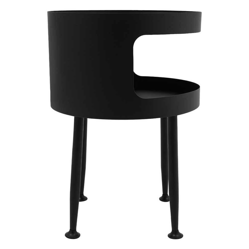 40x40x55cm Modern Side Table, Round Table with Open Storage, Bedside Table