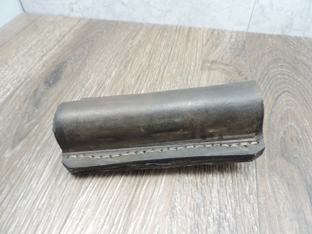 Handcrafted Brown Leather ASP/Flashlight Open End Holder 3/4" Diameter 4.5" Long