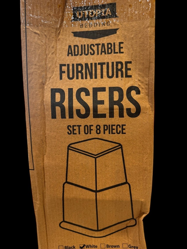Utopia Bedding UB936 Adjustable Furniture Risers 3-8” - Brown