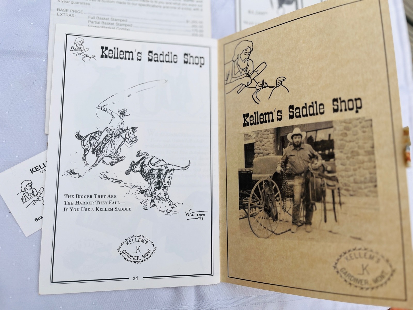 RARE VTG 1989 KELLEM'S SADDLE SHOP Montana Centennial Catalog/Price List