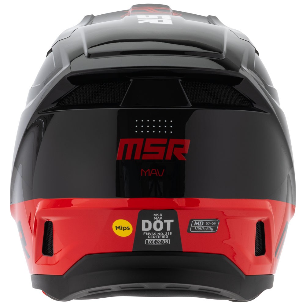 MSR™ Mav Sensor Dirt Bike Motocross Helmet w/ MIPS Medium Black/Red