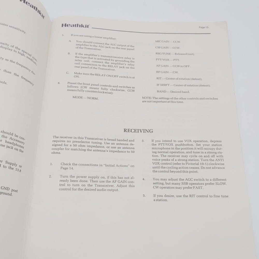 Heathkit HW-5400 SSB Transceiver Manual/Schematic/Layout Pullouts