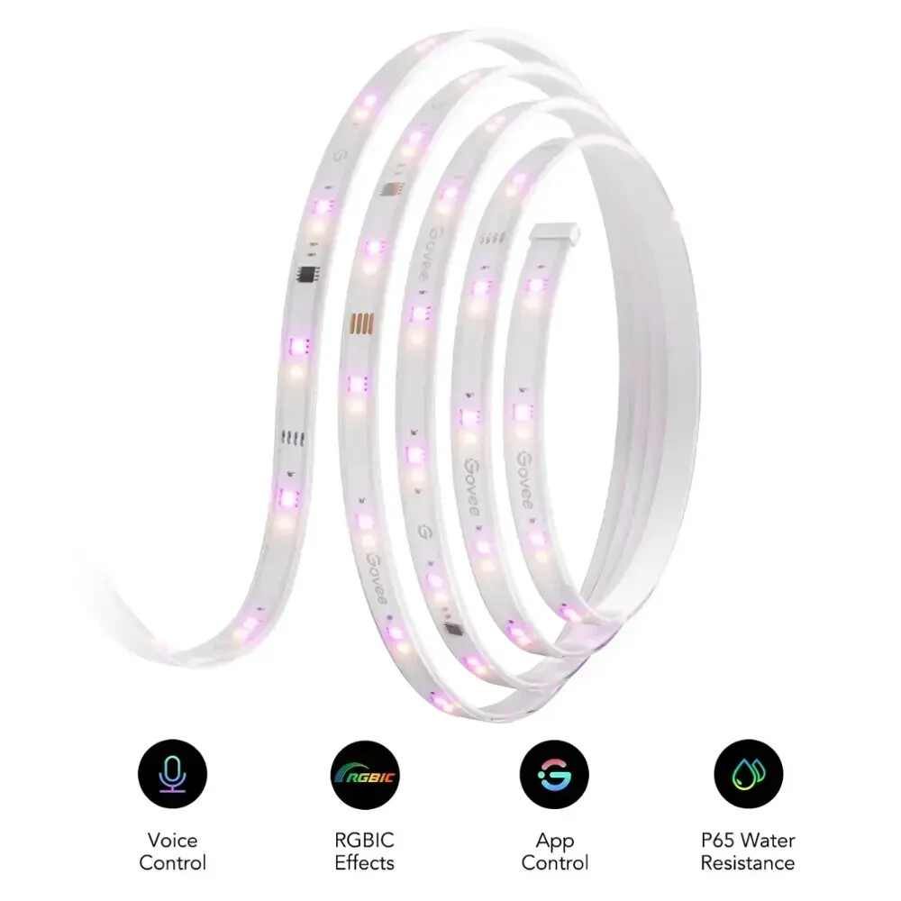 Govee RGBIC Outdoor LED Strip Lights H6172 - Smart Control, Bluetooth, 32.8ft