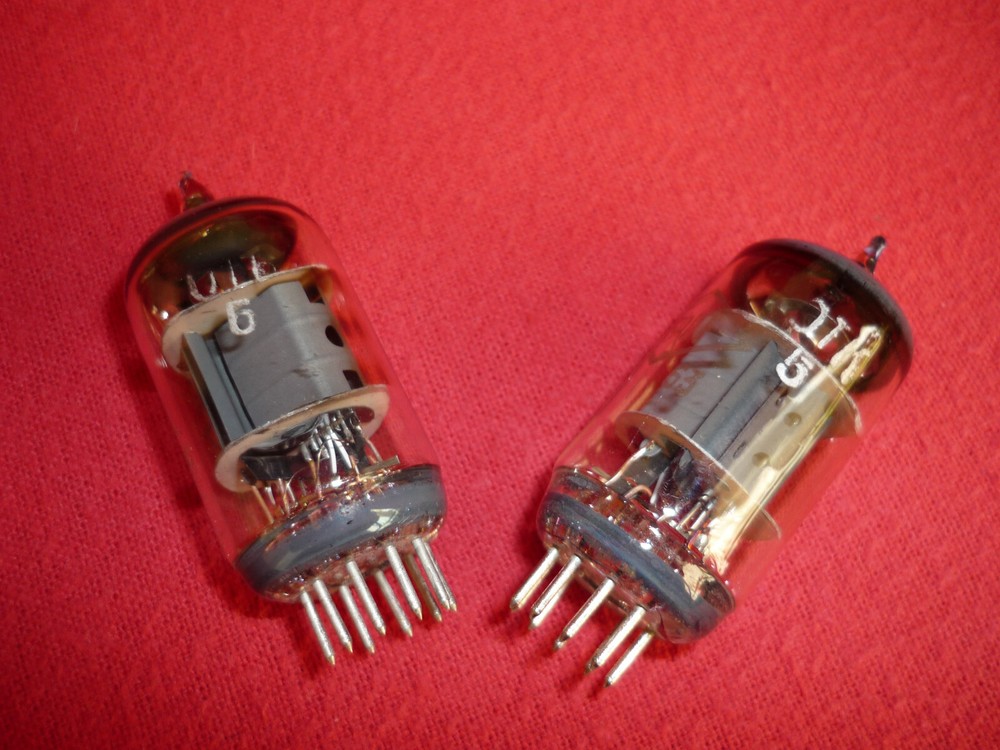 2pcs. 6F1P / 6Ф1П = 6BL8; ECF80 Triode-Pentode tube. Foton 1963