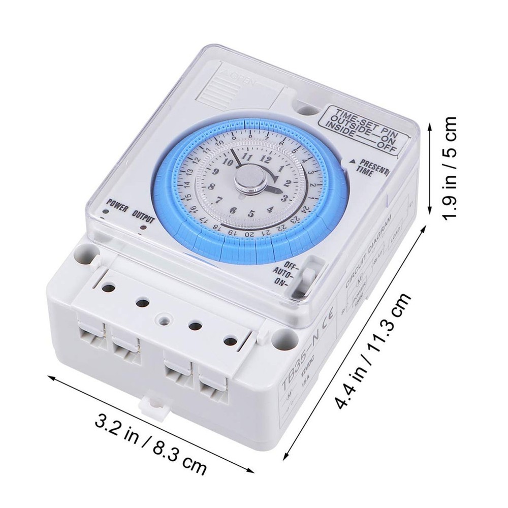 Mechanical Timer 12Vac/Dc Precise Time Control Portable Kitchen Timer for Coo...