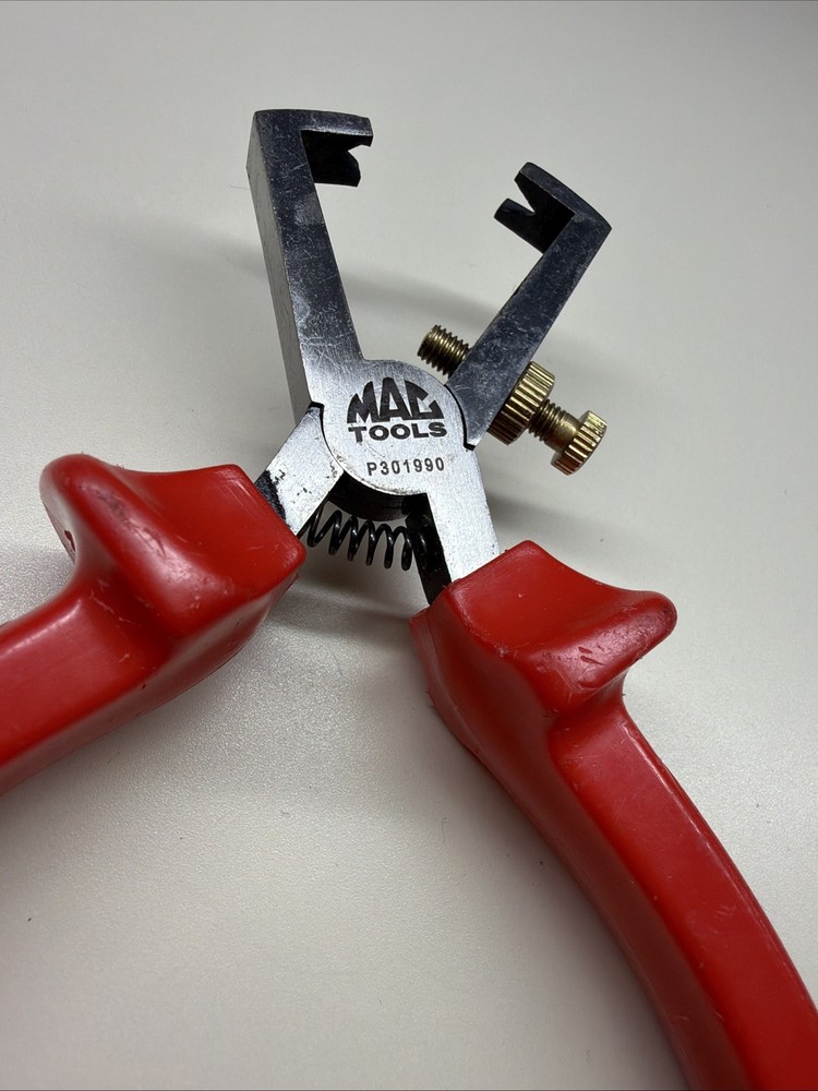 RARE! Mac Tools P301990 Adjustable Wire Stripper Pliers Nice Shape T8
