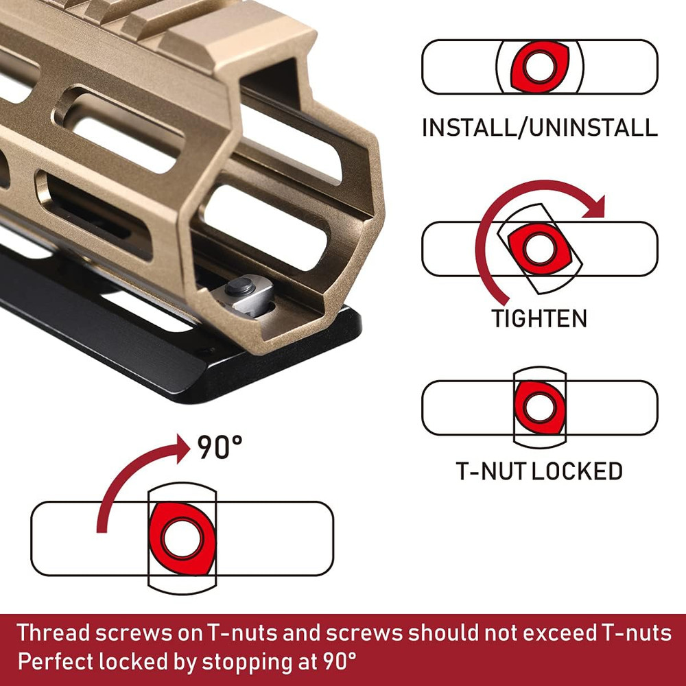 Arca Dovetail Rail for M-LOK System – Quick-Release Tripod Mount Adapter | Compa