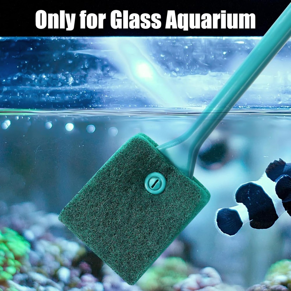 Fish Tank Cleaning Tools, Aquarium Double Sided Sponge Brush, Algae Scraper C...