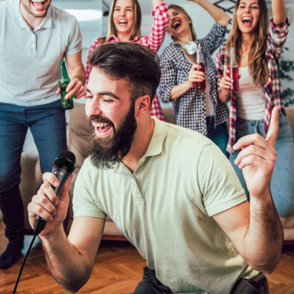 Dynamic Durable Microphone with XLR Cable - Singing/PA Speaker/Karaoke Machine