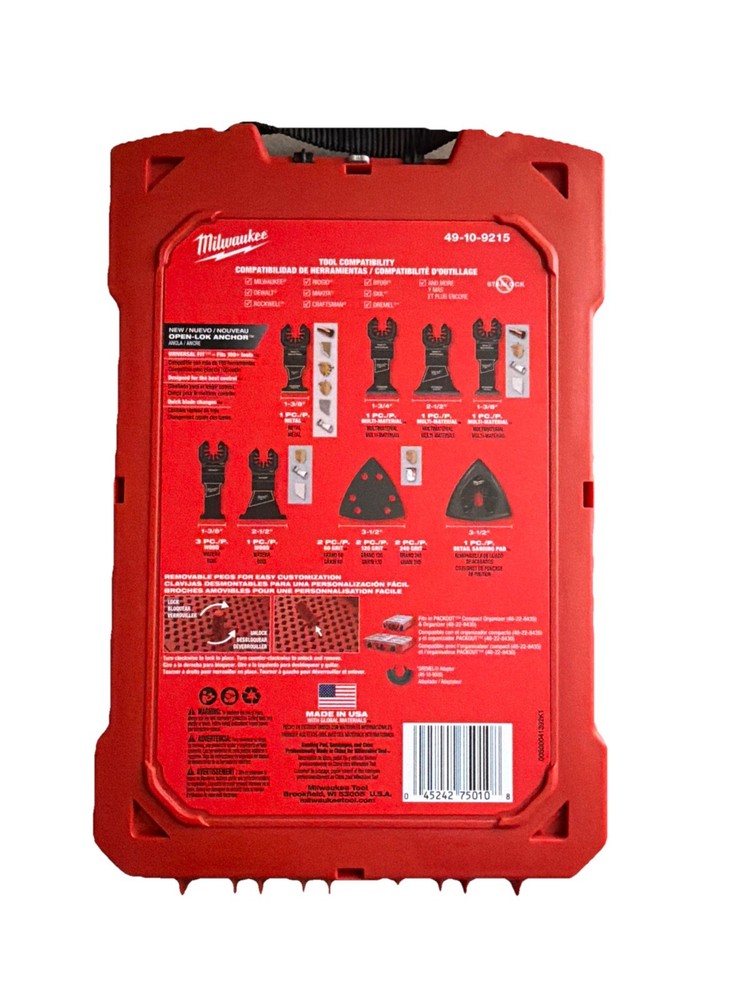 Milwaukee - 49-10-9215 - Multi-Tool Oscillating Blade Set 15 Pc