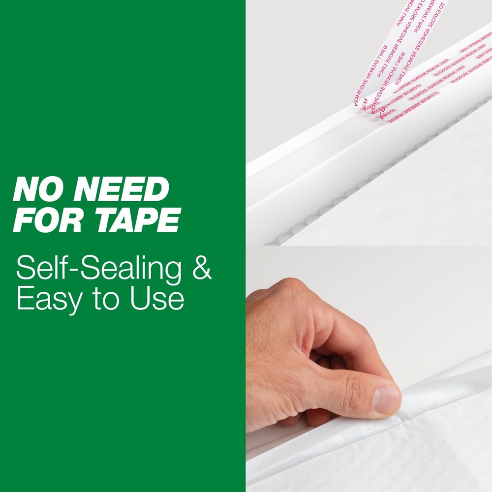 Poly Bubble Mailers #2, 8.5" x 11", Solid White Shipping Mailing, 3 Pack