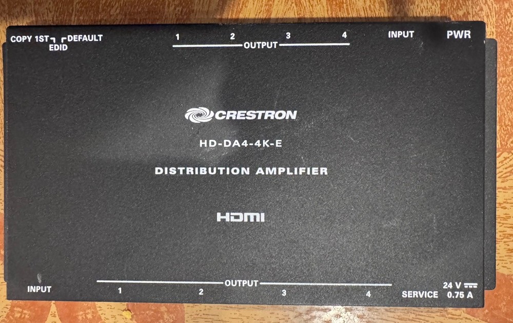 Crestron HD-DA4-4K-E HDMI 4-Channel Distribution Amplifier