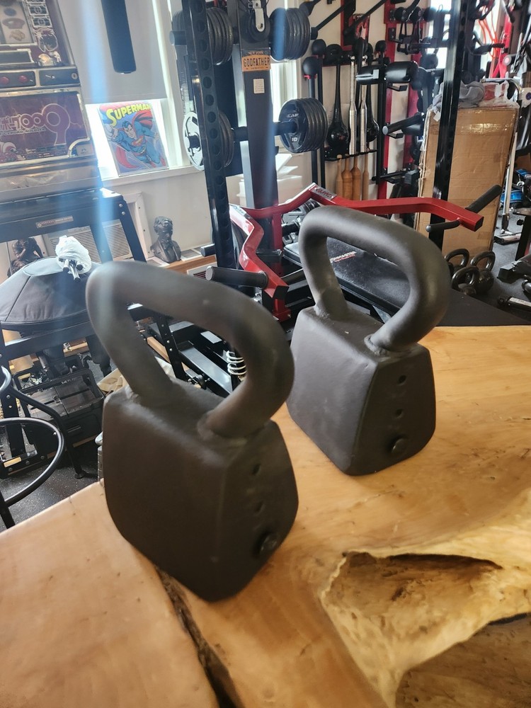 (2) Two PowerBlock Adjustable Kettlebells