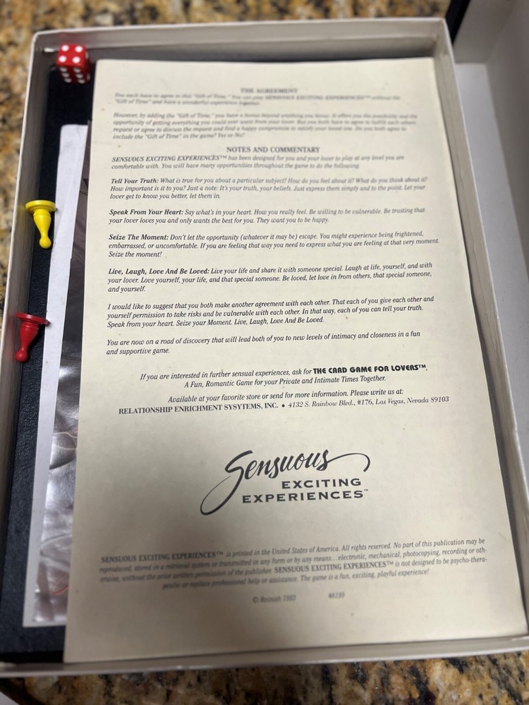 Sensuous Exciting Experience Board Game For Two