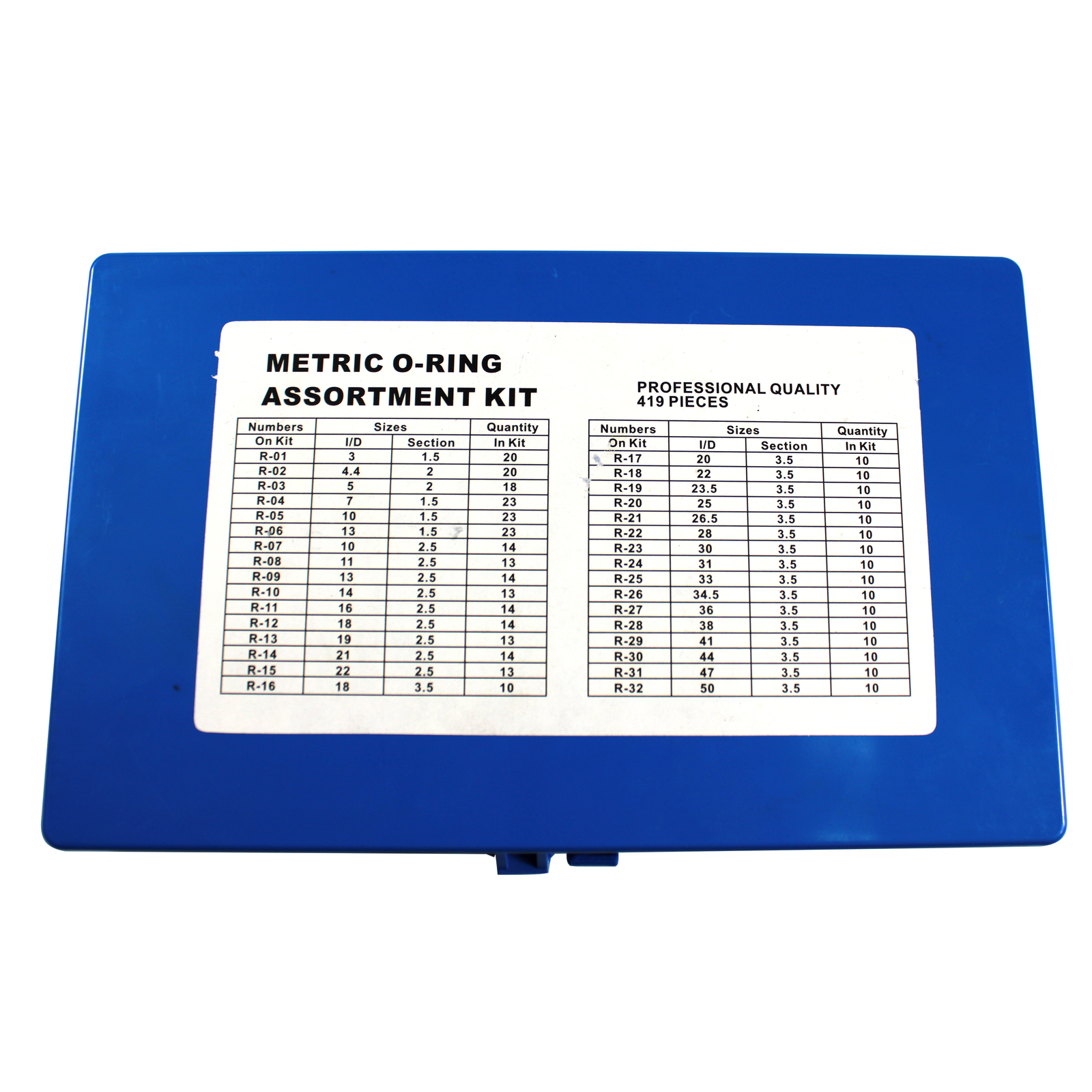 HFS(R) 419Pc Universal O-Ring Set Metric Kit Automotive Seal Rubber Gasket