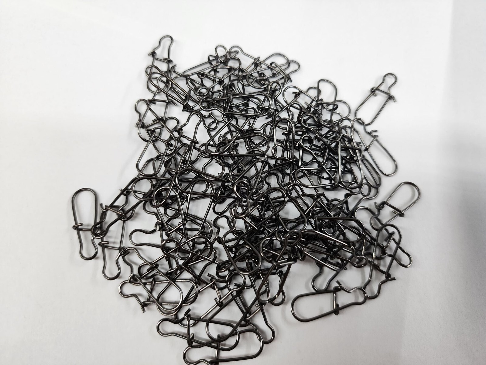 100 pcs Duo-lock clips Snap Stainless Steel Lure Rig Clips fishing clip