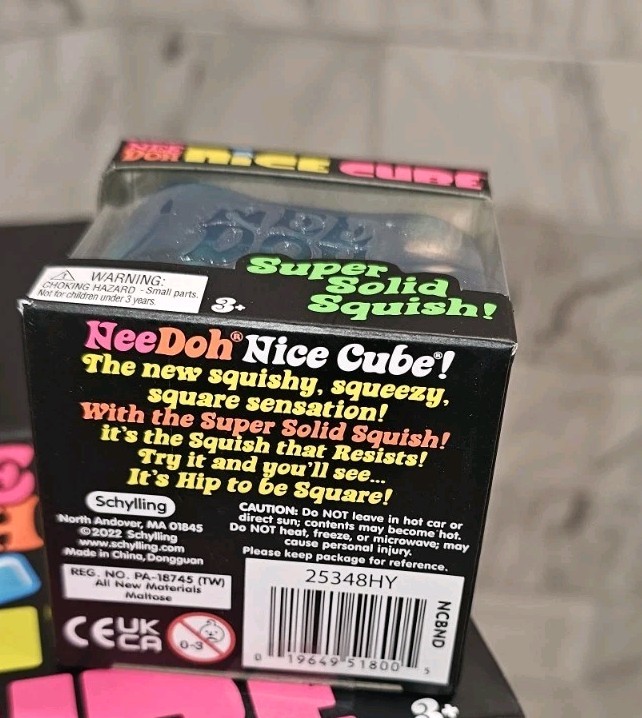 NeeDoh Nice Cube Super Solid Squish BLUE 🔵 NEW Ships Same Day