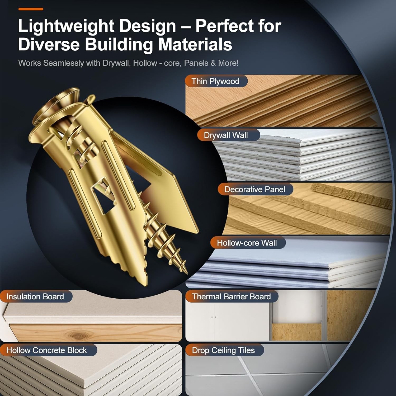 160 Pcs Self Drilling Drywall Anchors with Screws, 2Sizes 80 Sheetrock...