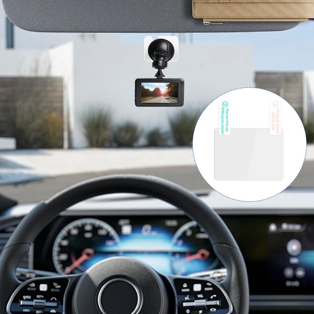 4 Pcs Electrostatic Sticker Mounting Dash Cam 4 Double-Sided Red