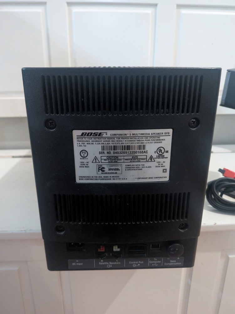 Bose Companion 5 Series Multimedia Speaker System Complete Set